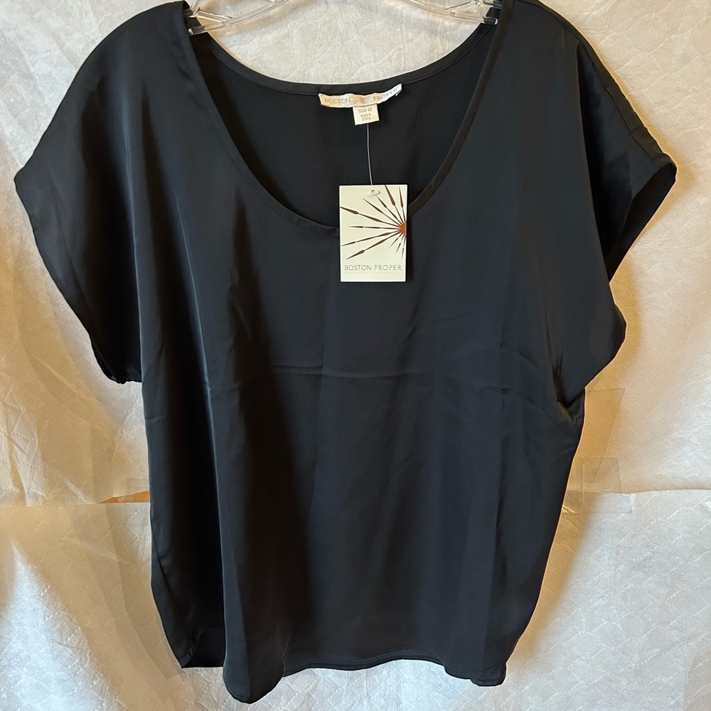 Boston Proper Black Blouse